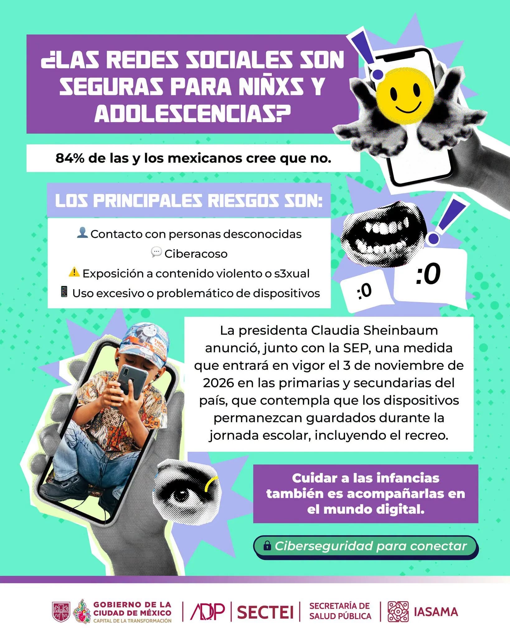 infografías: ¿Las redes sociales son seguras para infancias y adolescencias?